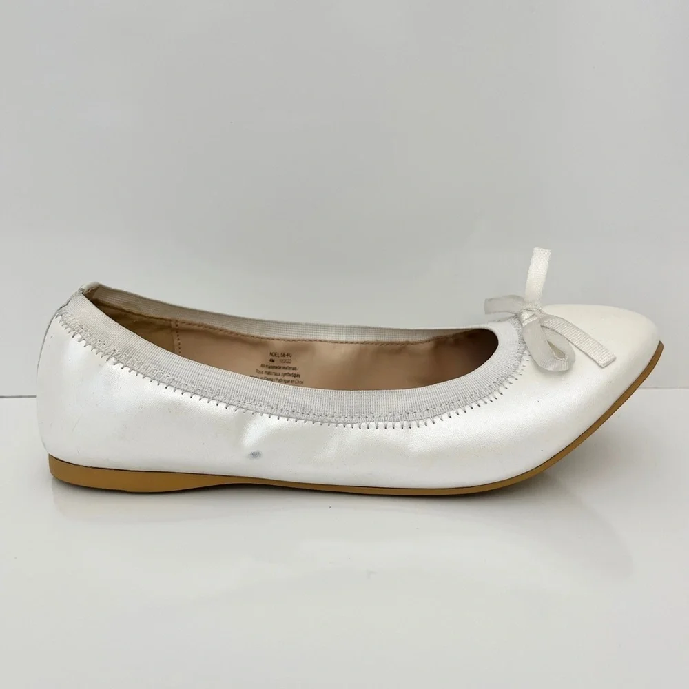 NORDSTROM Kids Elise Ballet Flat In White NEW